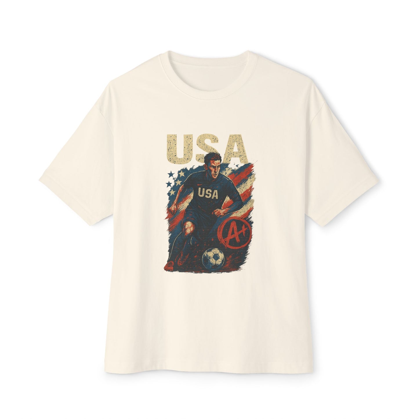 Stars & Strikes USA Soccer Tee – Red, White, and Grit