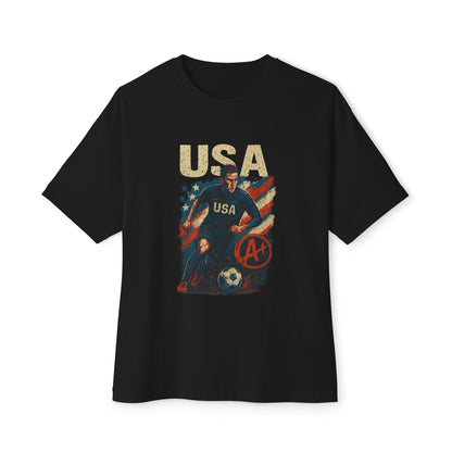 Stars & Strikes USA Soccer Tee – Red, White, and Grit