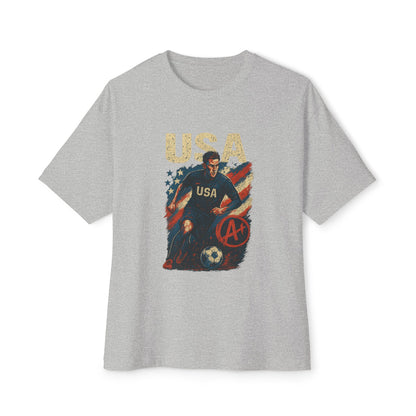 Stars & Strikes USA Soccer Tee – Red, White, and Grit