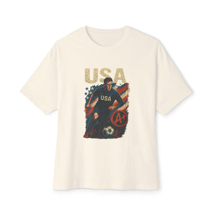 Stars & Strikes USA Soccer Tee – Red, White, and Grit